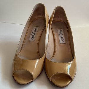 Jimmy Choo London Wedge Peep Toe Pumps